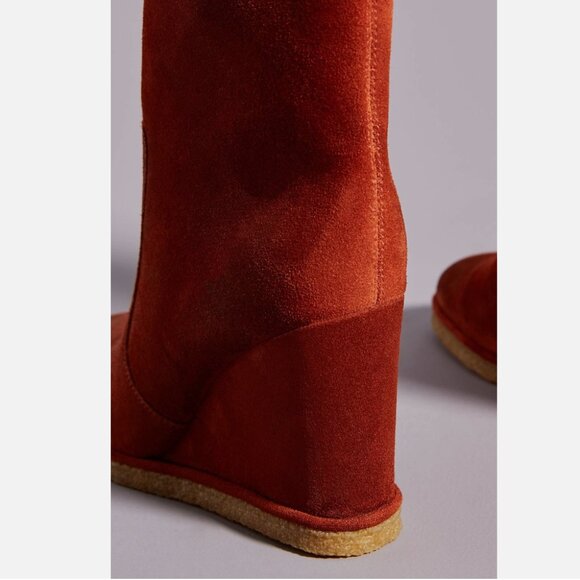 New Jeffrey Campbell Wedge Calf Boots Size 7 MSRP: $188 - Picture 4 of 4